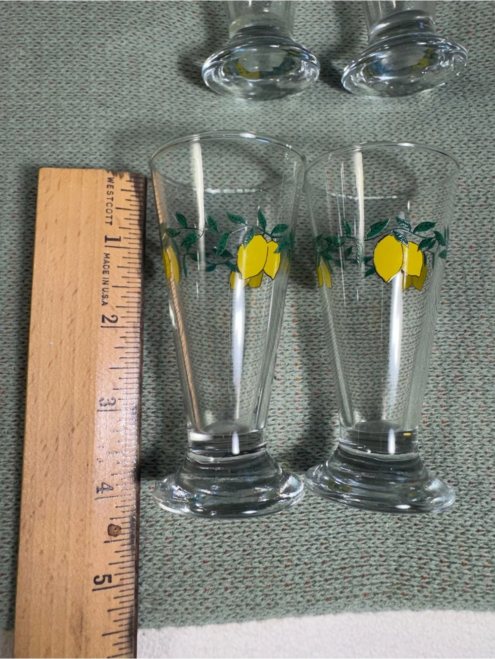 Vintage Tessora Italian Footed Lemon Shot Glasses - Set of 4